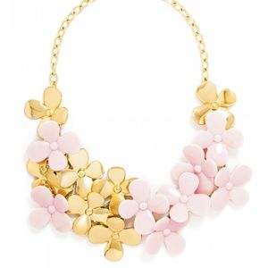 Baublebar Phlox Statement Necklace (Pink/Gold)
